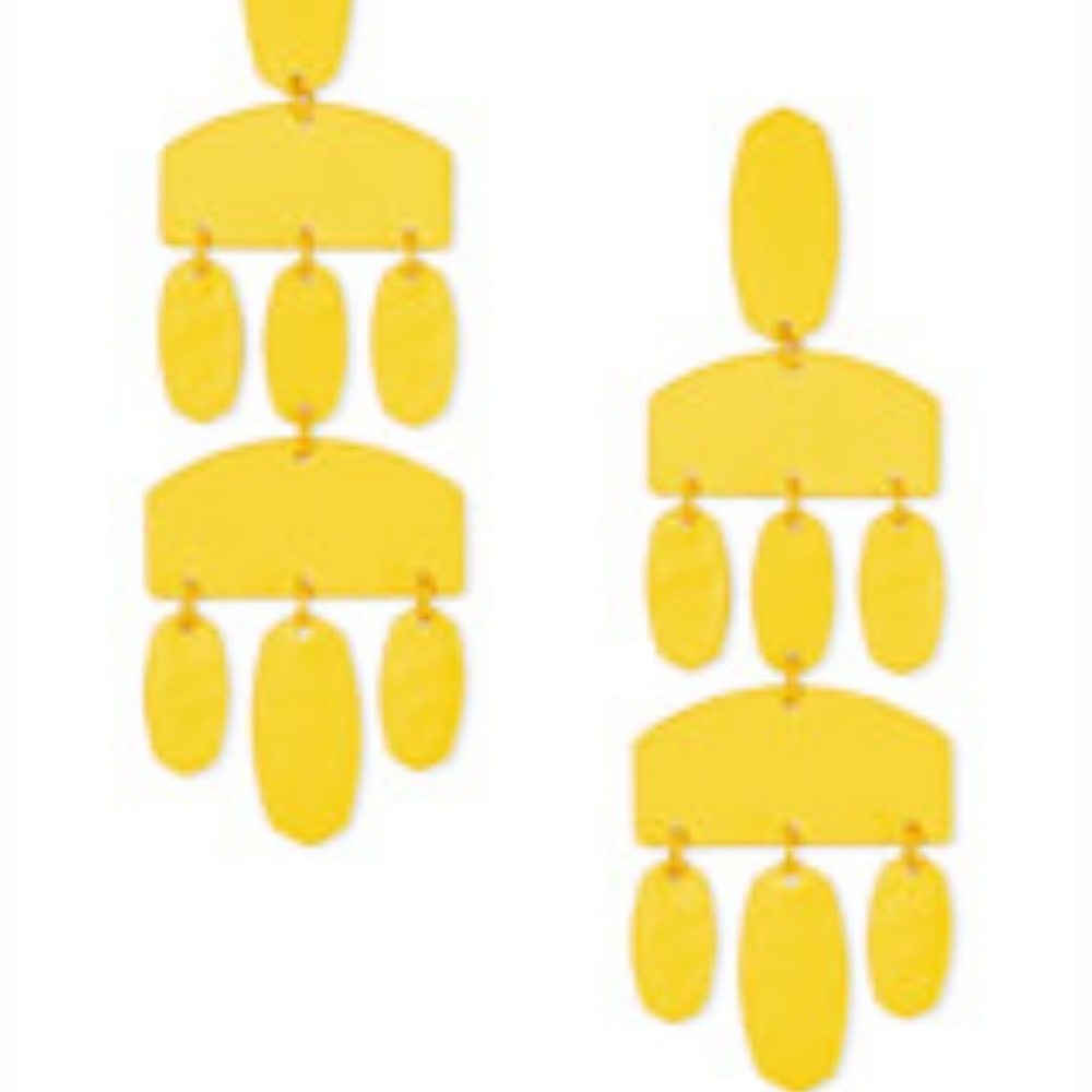 Kendra Scott Emmett earrings matte yellow